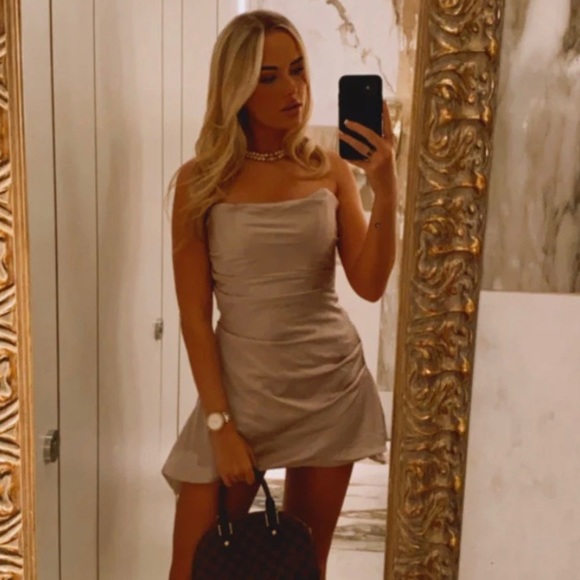 House of CB Dresses House Of Cb Jasmine Oyster Draped Corset Dress